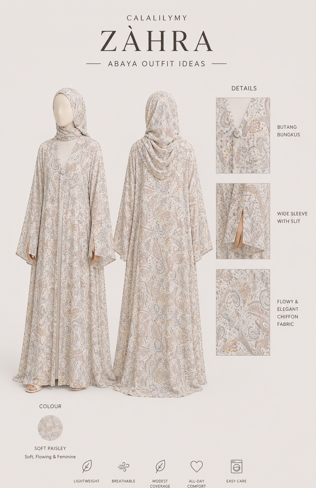 ABAYA ZÁHRA - Chiffon 4
