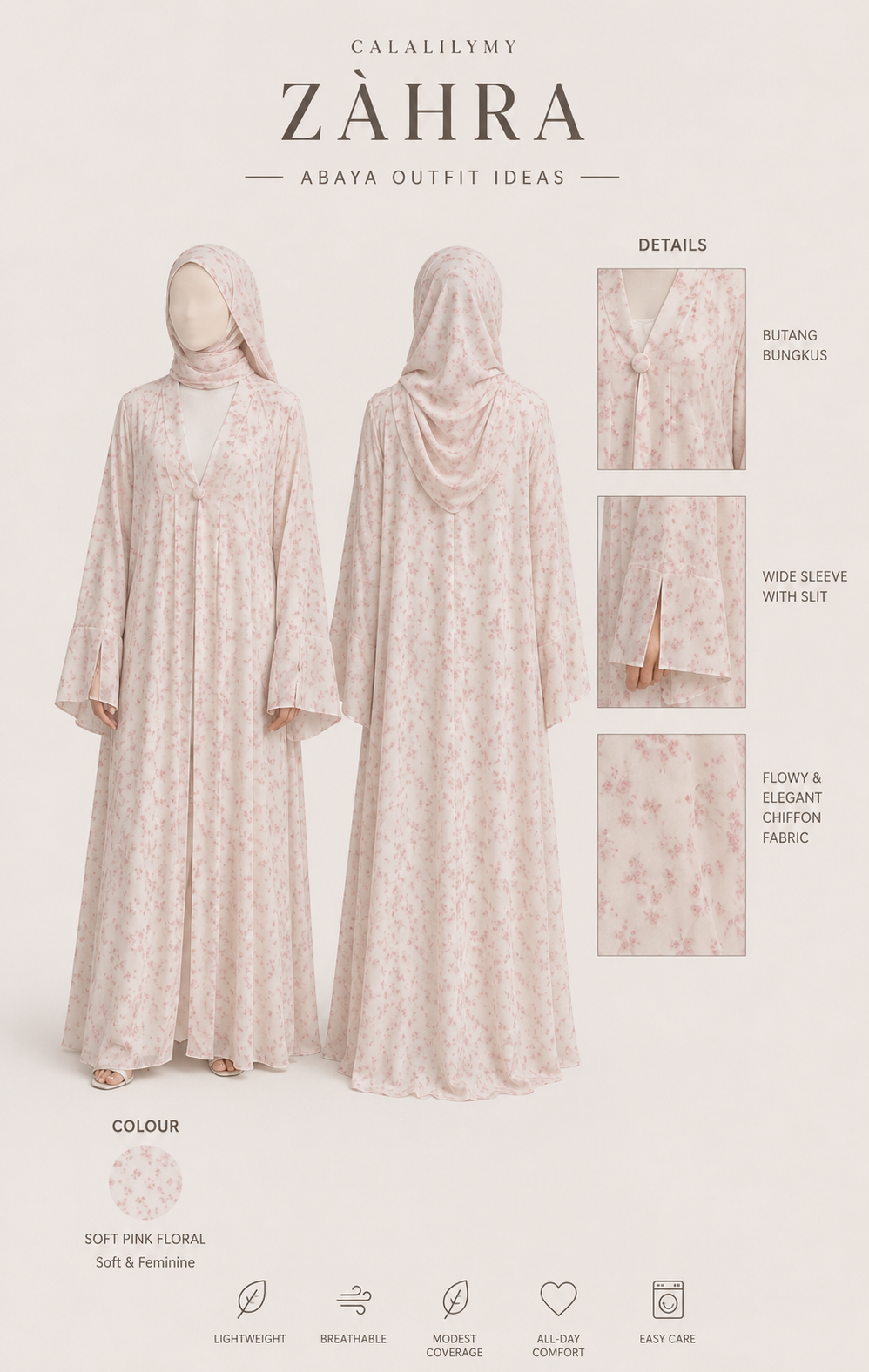ABAYA ZÁHRA - Chiffon 1